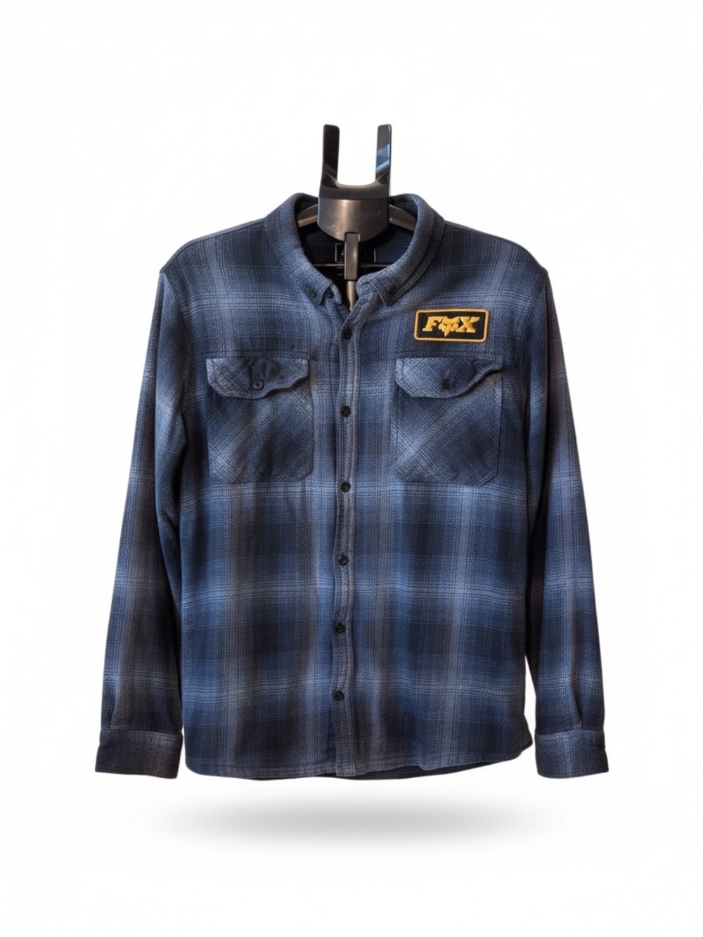 Fox Racing Men’s M Lined Flannel Shacket Y2K Moto Grunge